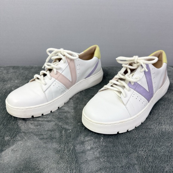Vionic Women‎ Size 9.5 Accent Sneakers Leather Casual Comfort Shoes - Picture 3 of 12